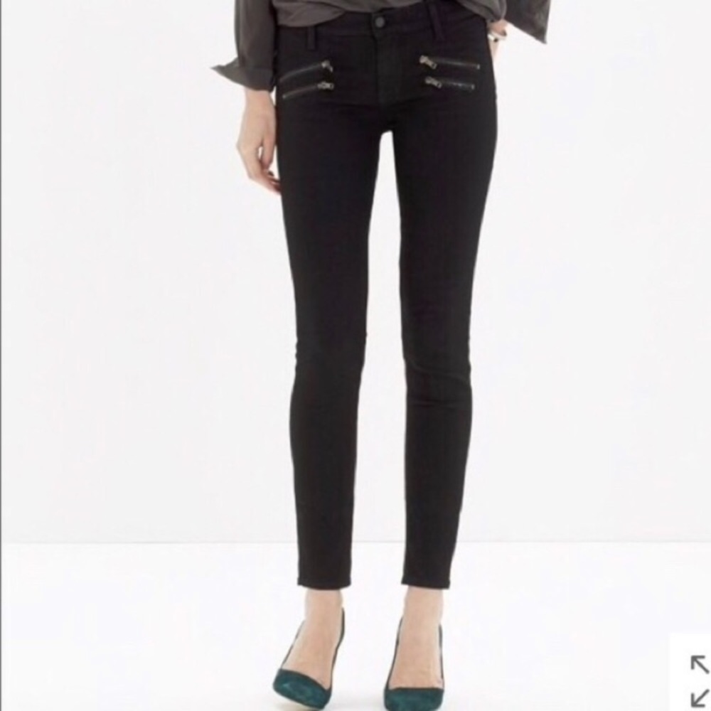 Madewell Skinny Jeans Biker Zip Edition